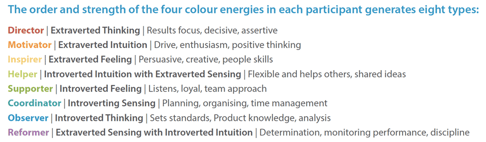 Insight Discovery eight types descriptions